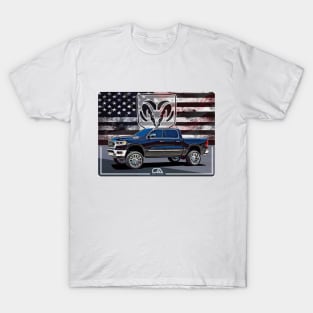 Dodge Ram and The American Flag T-Shirt